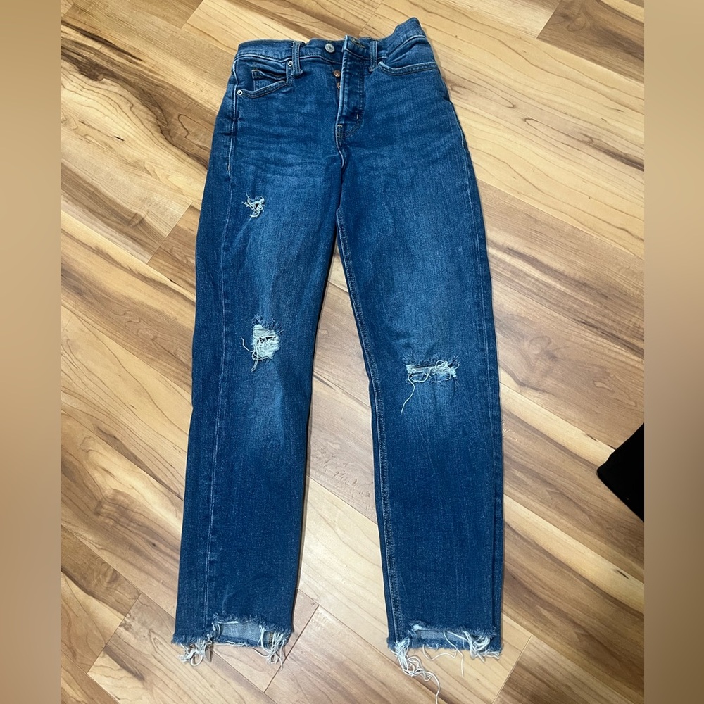 Old Navy Dark Blue Straight Leg Jeans